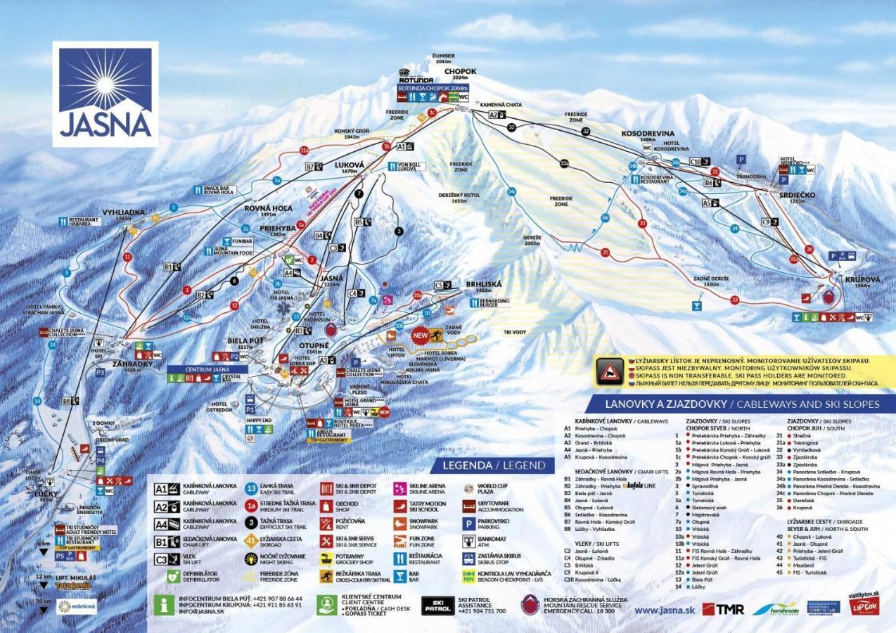 Apartment Anna Chopok, 1 110 M, Highest In Central Europe, On A Hiking Trail To Dumbier Demanovska Dolina Bagian luar foto